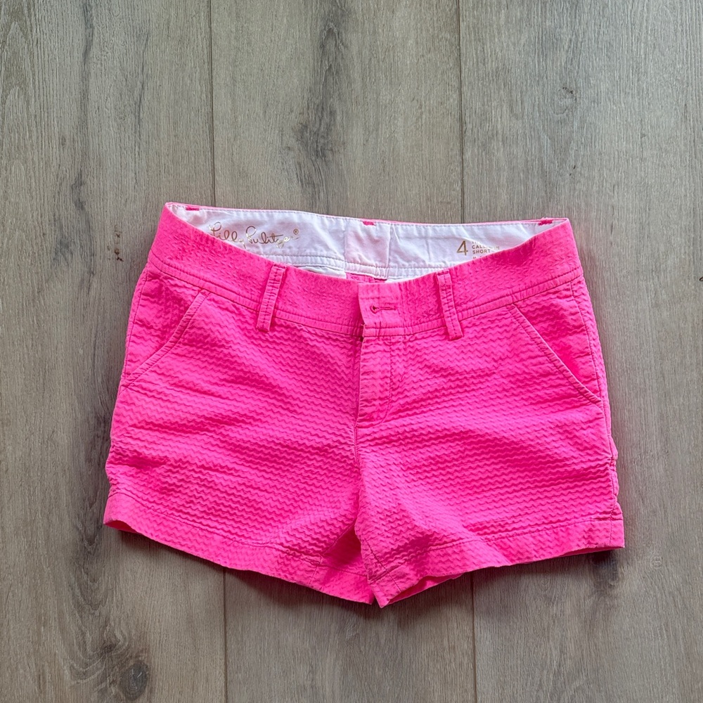 Lilly Pulitzer Vibrant Pink Textured Shorts
